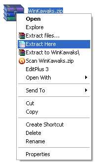 UnZip WinKawaks.zip